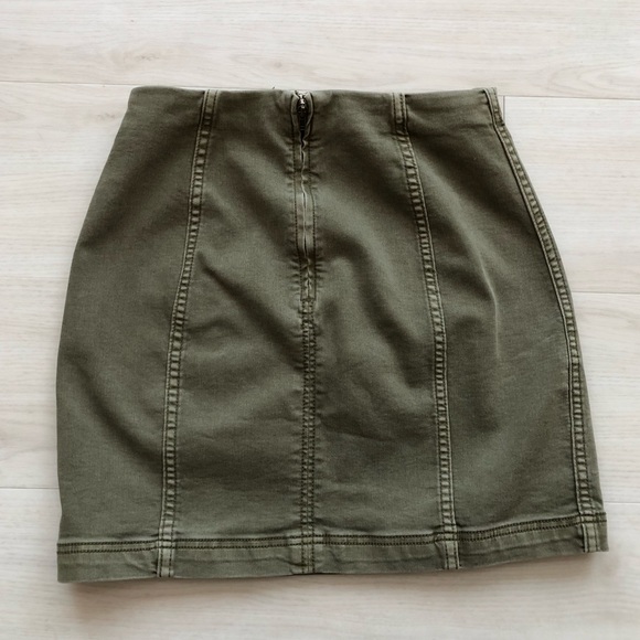 Free People modern femme skirt green 10 - Picture 4 of 4
